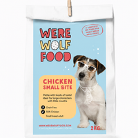 Were Wolf Food Chicken Small Bite grain-free adult dog food 2kg bag