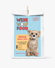 Load image into Gallery viewer, Were Wolf Food Duck Small Bite grain-free adult dog food 2kg bag