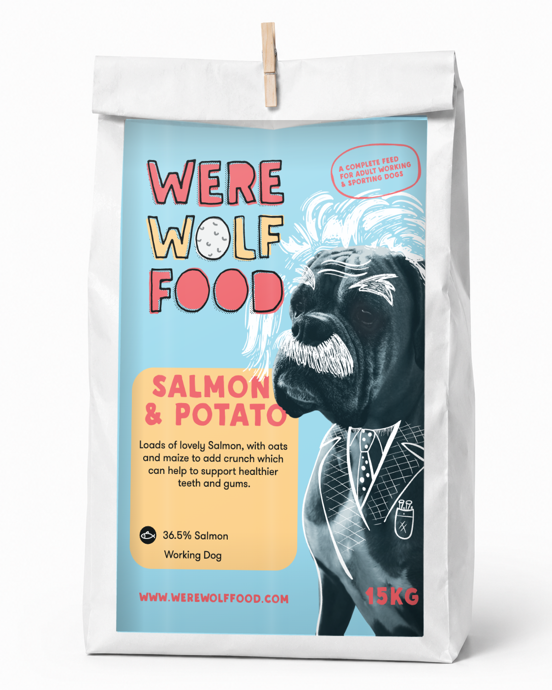 Were Wolf Food Salmon & Potato adult dog food 15kg bag
