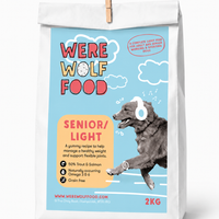 Were Wolf Food Senior Light grain-free dog food 2kg bag