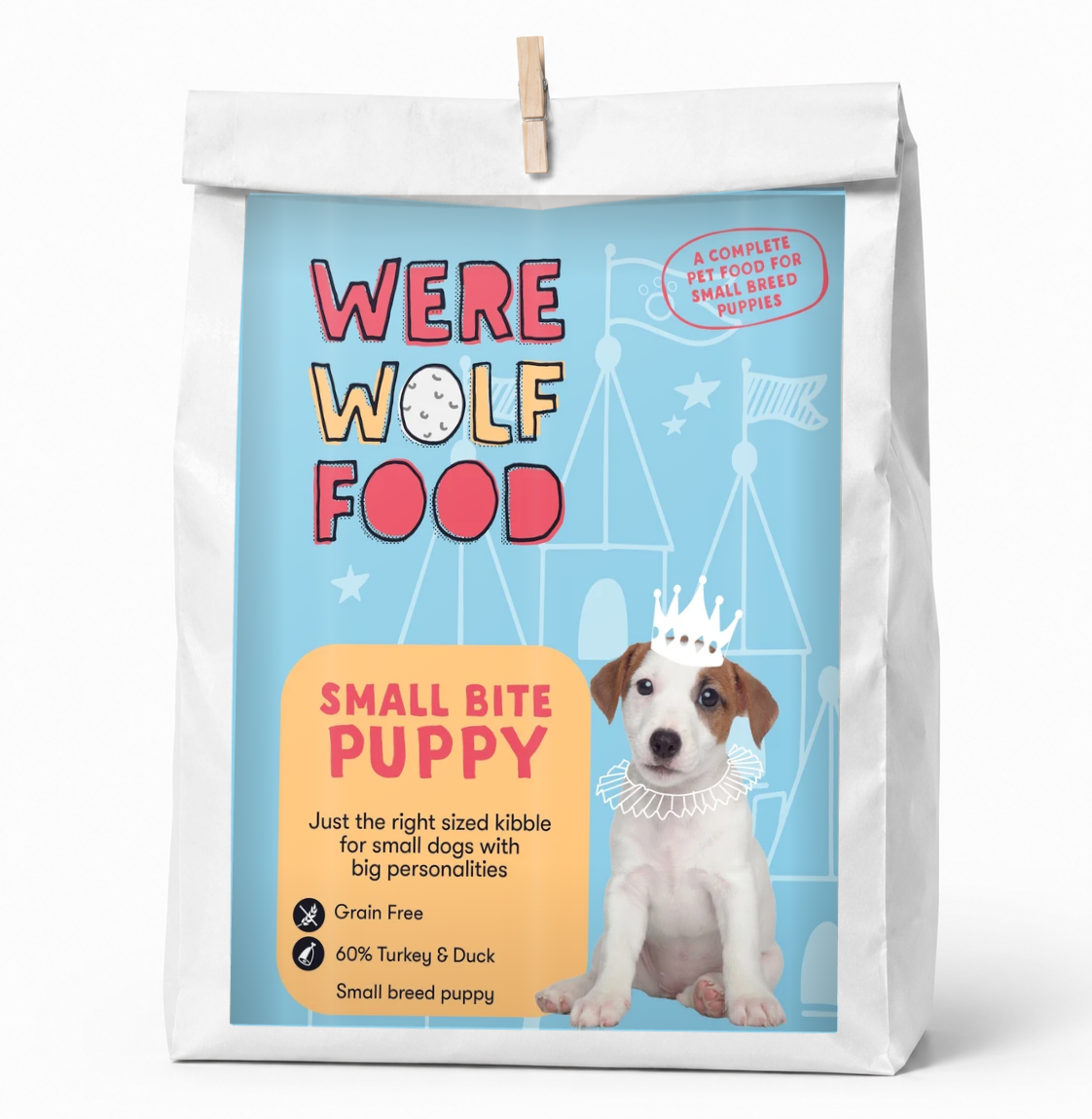 Were Wolf Food Small Bite Puppy grain-free dog food 6kg bag