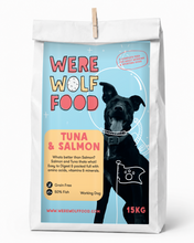 Load image into Gallery viewer, Were Wolf Food Tuna &amp; Salmon grain-free adult dog food 15kg bag