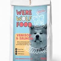 Were Wolf Food Venison & Salmon grain-free adult dog food 15kg bag