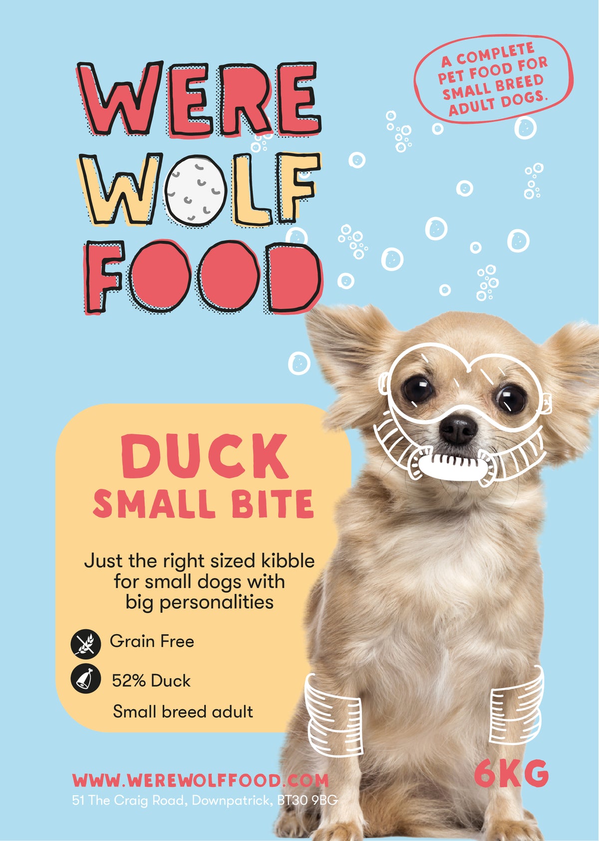 Duck Small Bite Adult Dog Food | Grain Free | 6kg